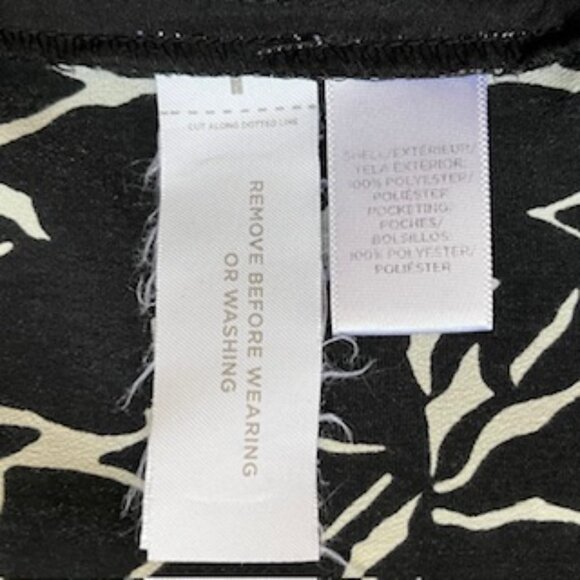 🧡3/15 Loft Black White Romper with Two Side Pockets Women's L - Picture 12 of 13